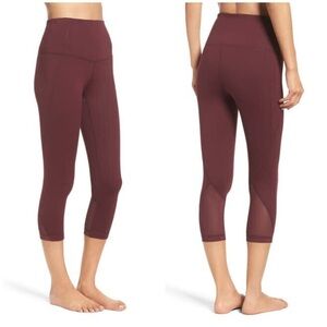 ZELLA Hatha High Waisted Cropped Mesh Leggings